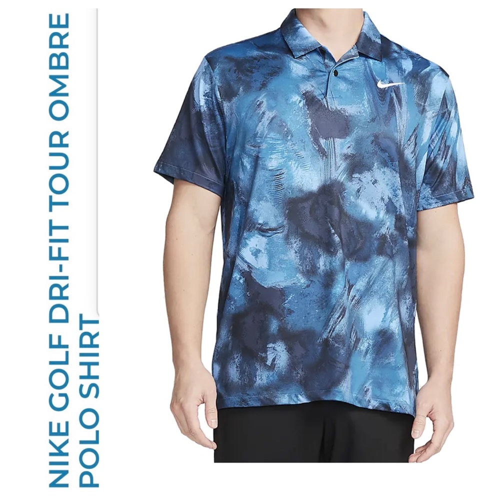 Like New NIKE Golf Dri-Fit Tour Ombré Men’s Polo Shirt Size: M